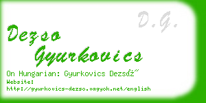 dezso gyurkovics business card